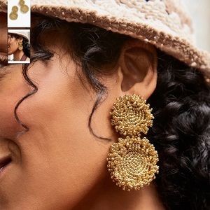 Beaded Gold ‘Erin’ Earrings